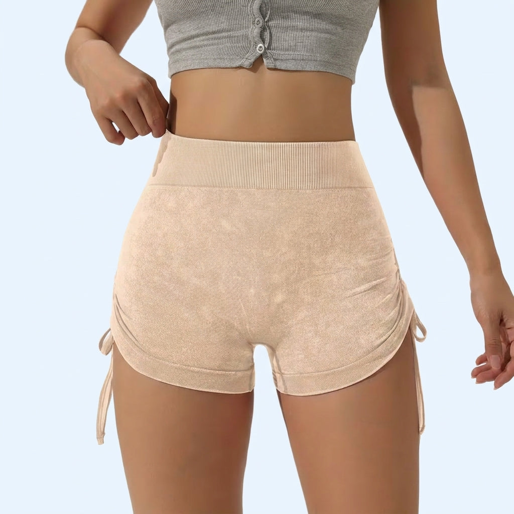 HIGH-WAISTED SHAPING SHORTS